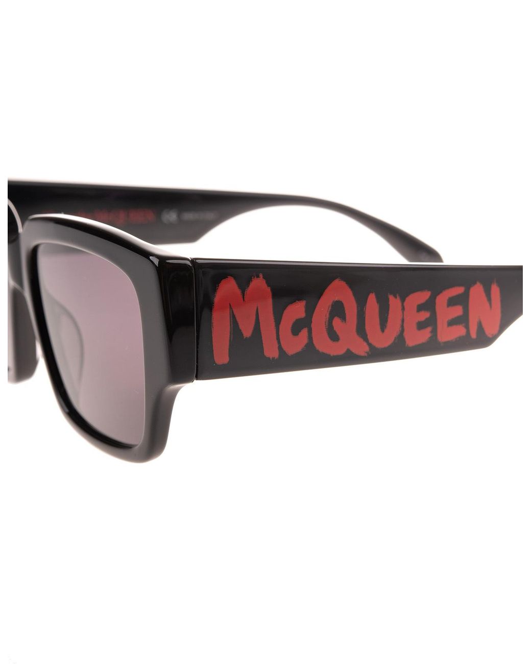 McQueen Multicolor Eyewear Graffiti Rectangular Frame Sunglasses