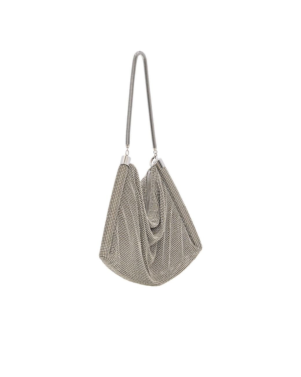 Rabanne Gray Metallic Clutch Bag