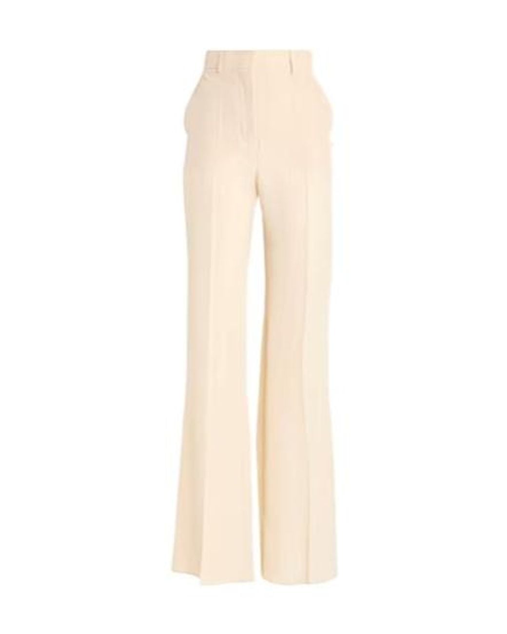 Sportmax Natural High-Waisted Straight-Leg Pants