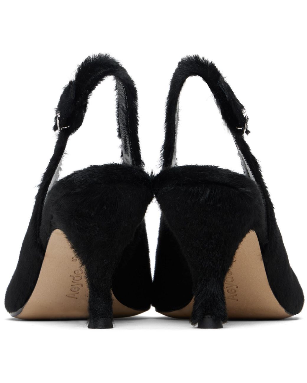 Aeyde Black Carla Slingback Pumps