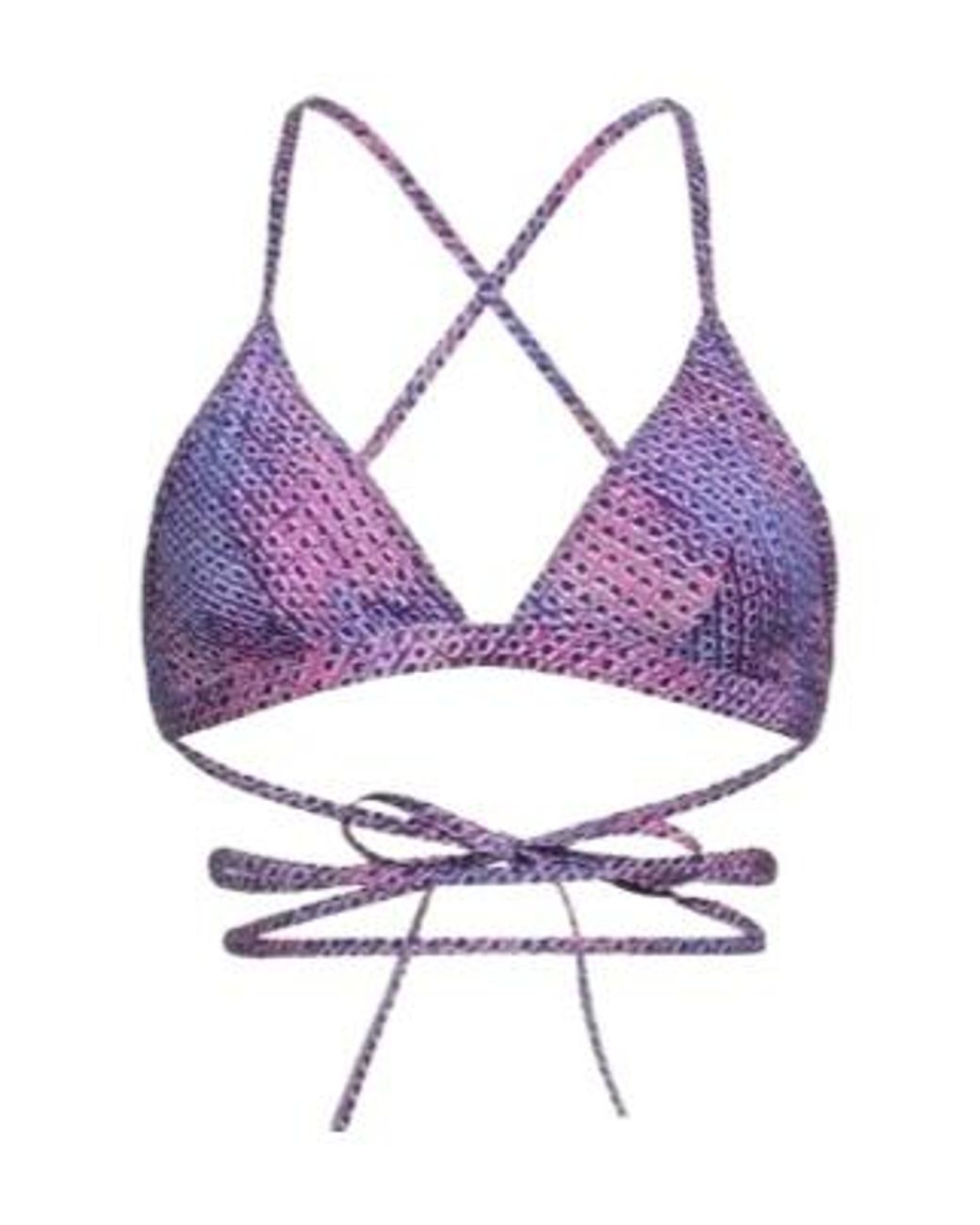 Isabel Marant Purple Print Triangle Bikini Top