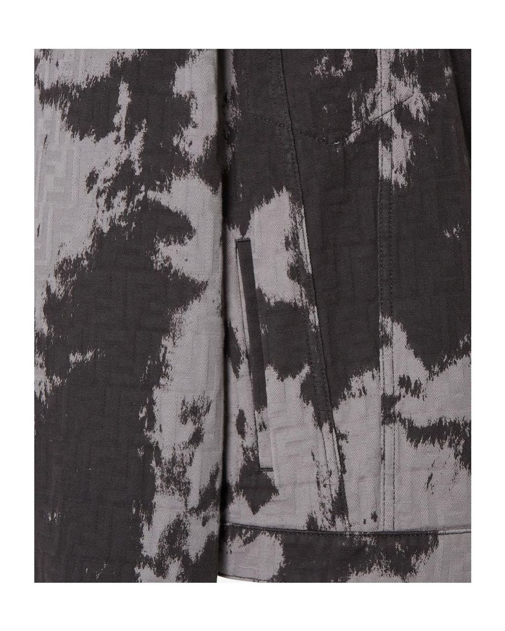 Fendi Gray Animalier Ff Denim Jacket