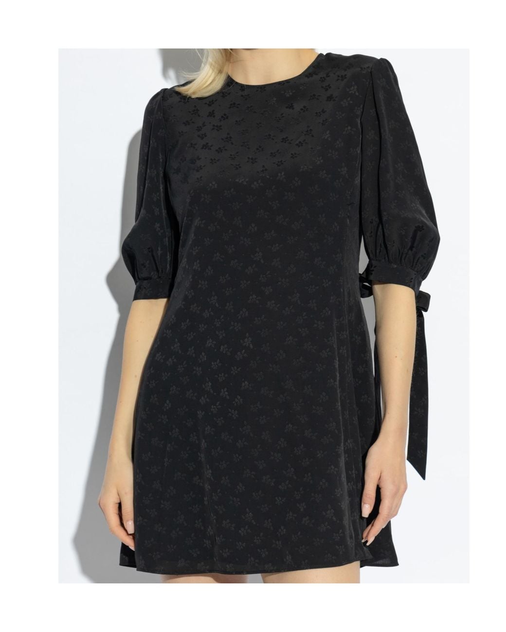 Chloé Black Chloé Floral Pattern Mini Dress