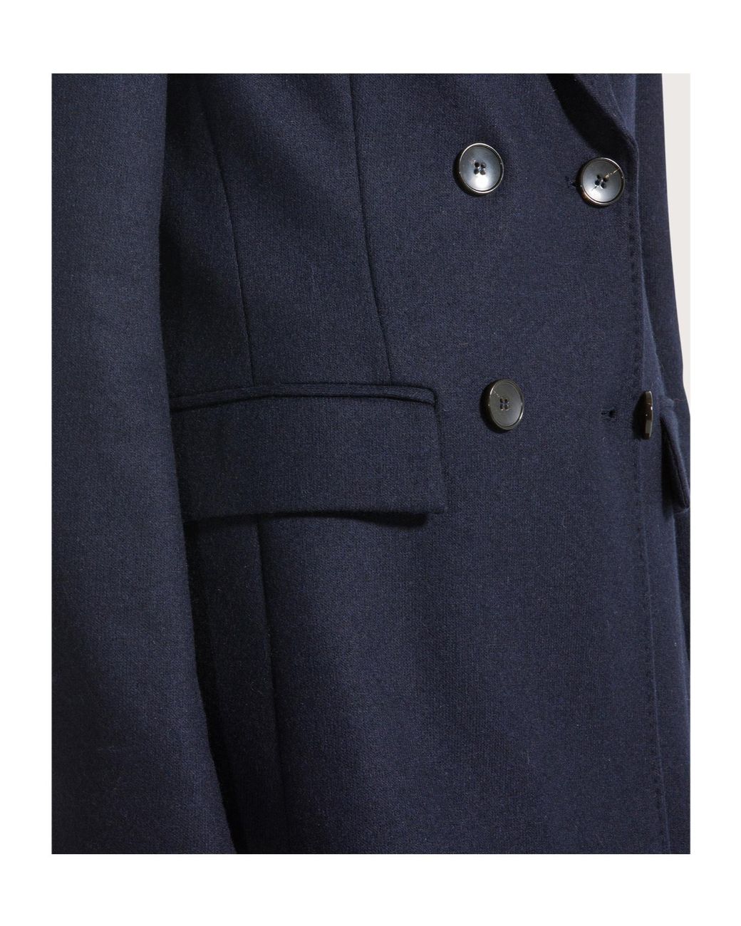 Seventy Blue Double-Breasted Wool Blazer