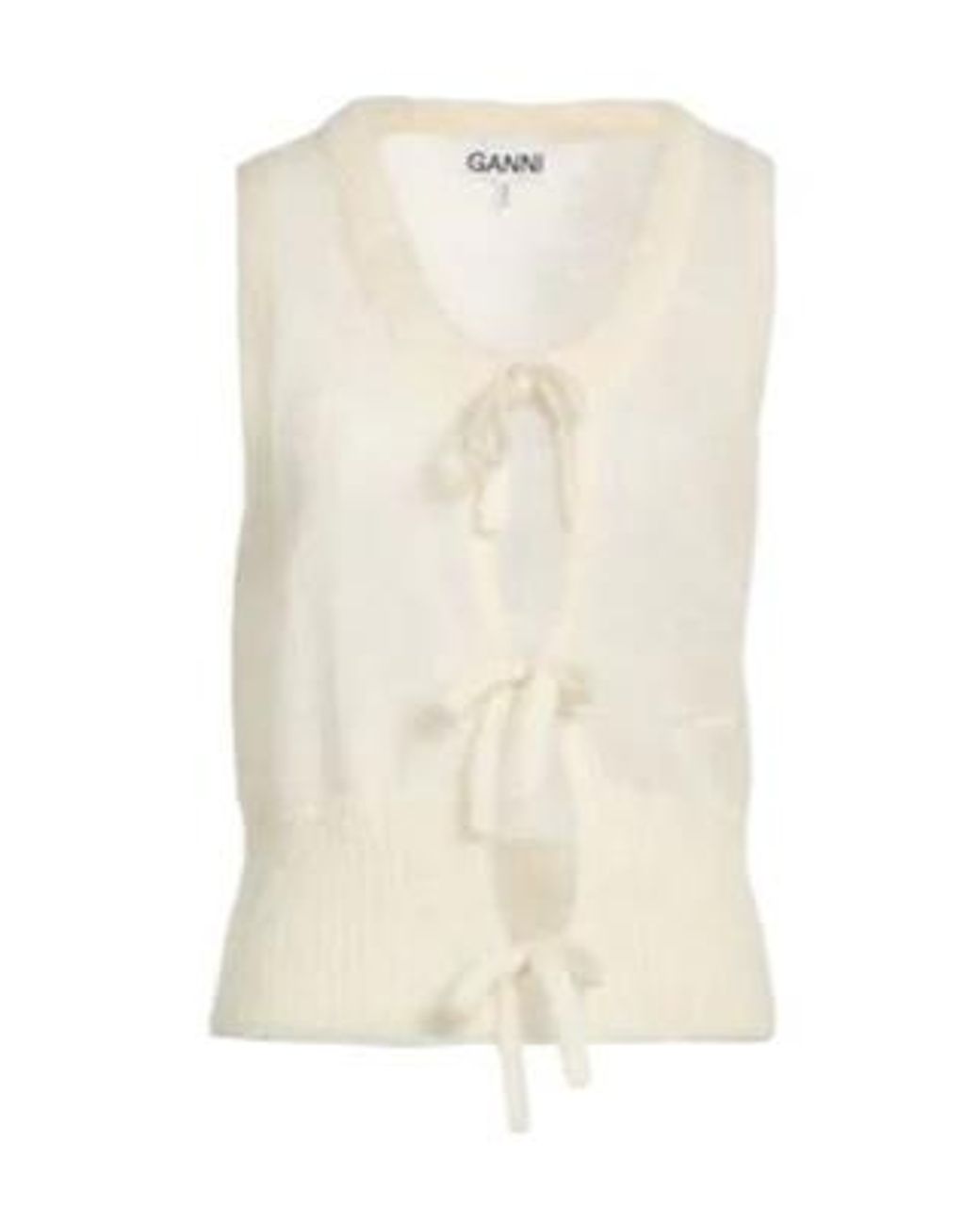Ganni Natural Plain Colour Cardigans