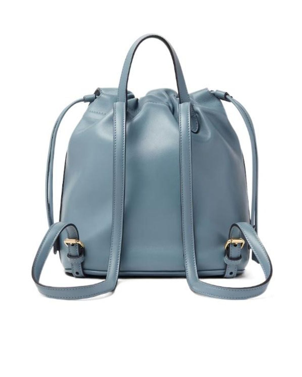 Fendi Blue Ff Clasp Drawstring Backpack
