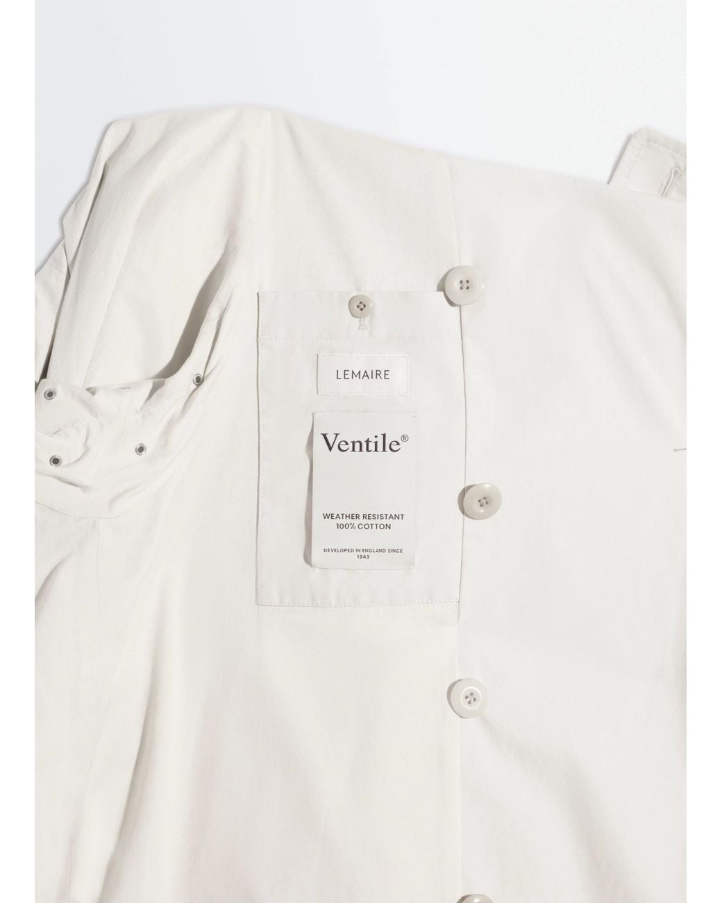 Lemaire White Belted Trench Coat