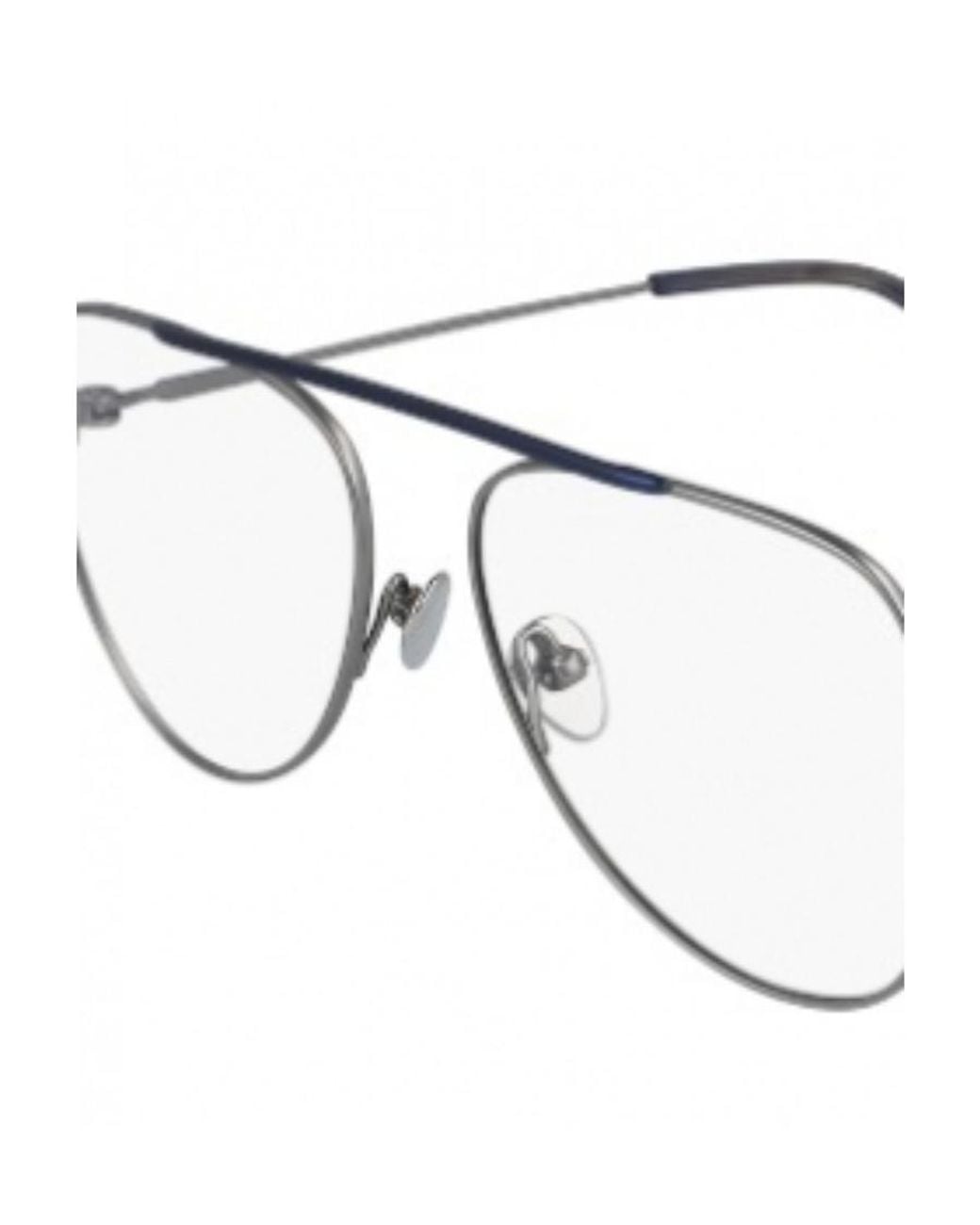 Calvin Klein White Thin Frame Toad Flat Mirror for men
