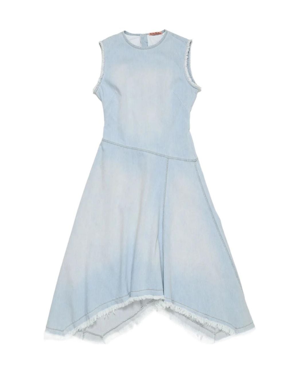 Acne Blue Sleeveless Asymmetric Hem Dress