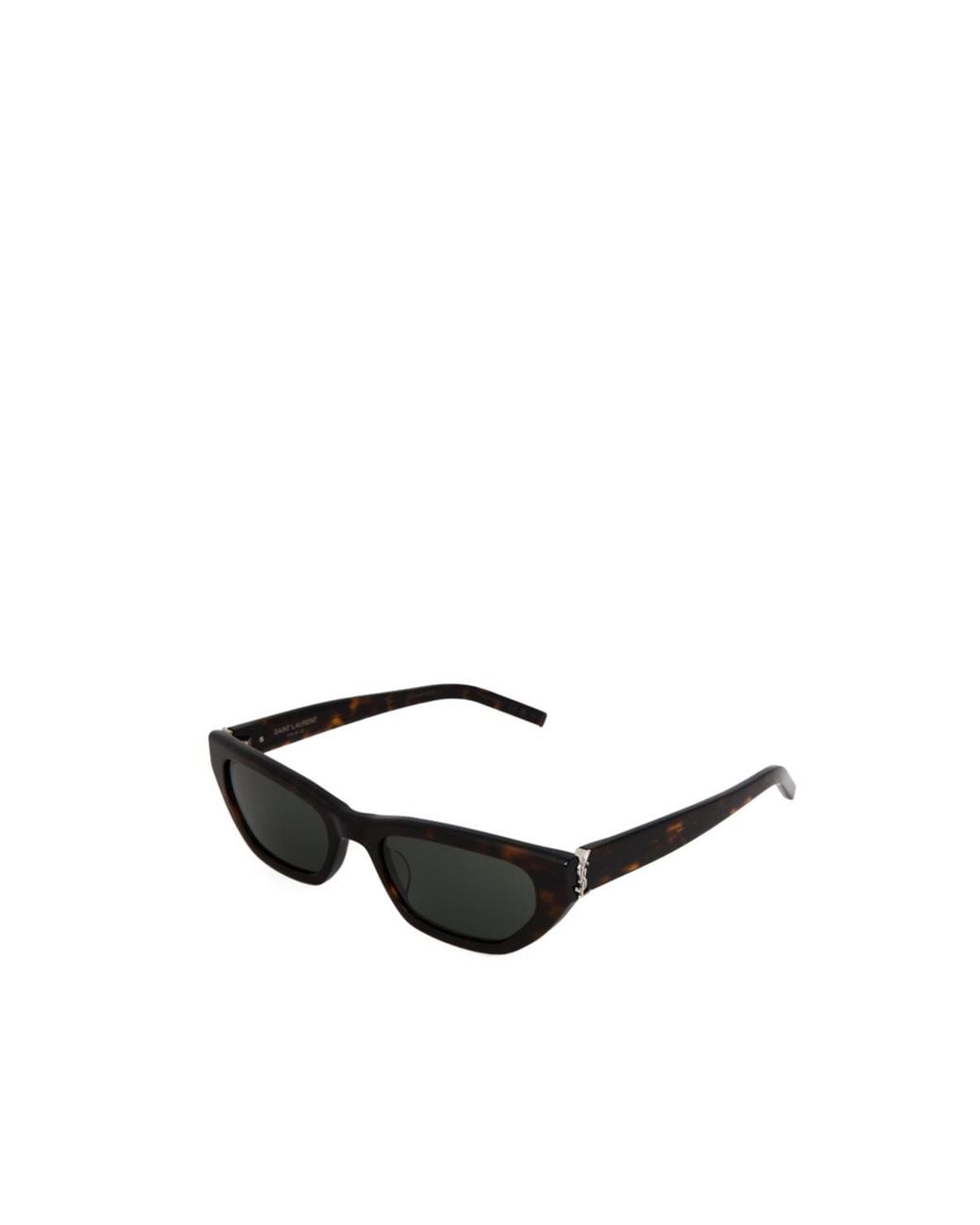 Saint Laurent White Cat's Eye Sunglasses for men
