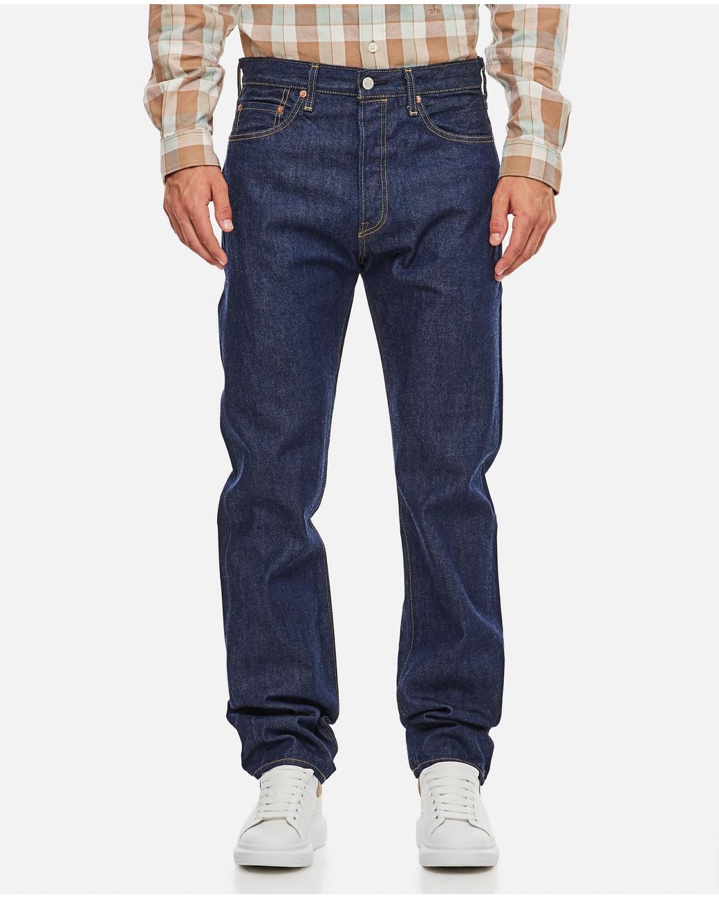 Levi's Blue 501 80S Straight-Leg Jeans for men
