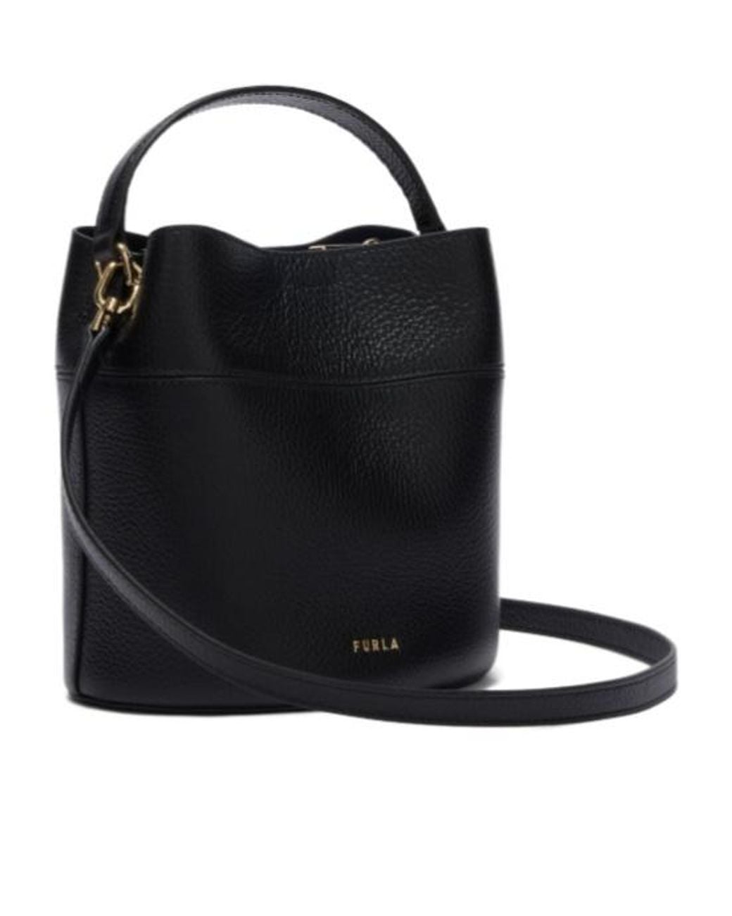Furla Black Amelia Bucket Bag
