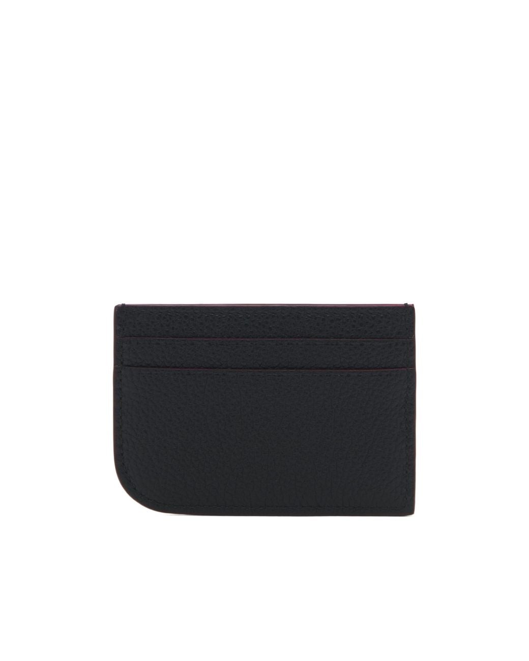 McQueen Black Sling Logo Plaque Card Holder for men