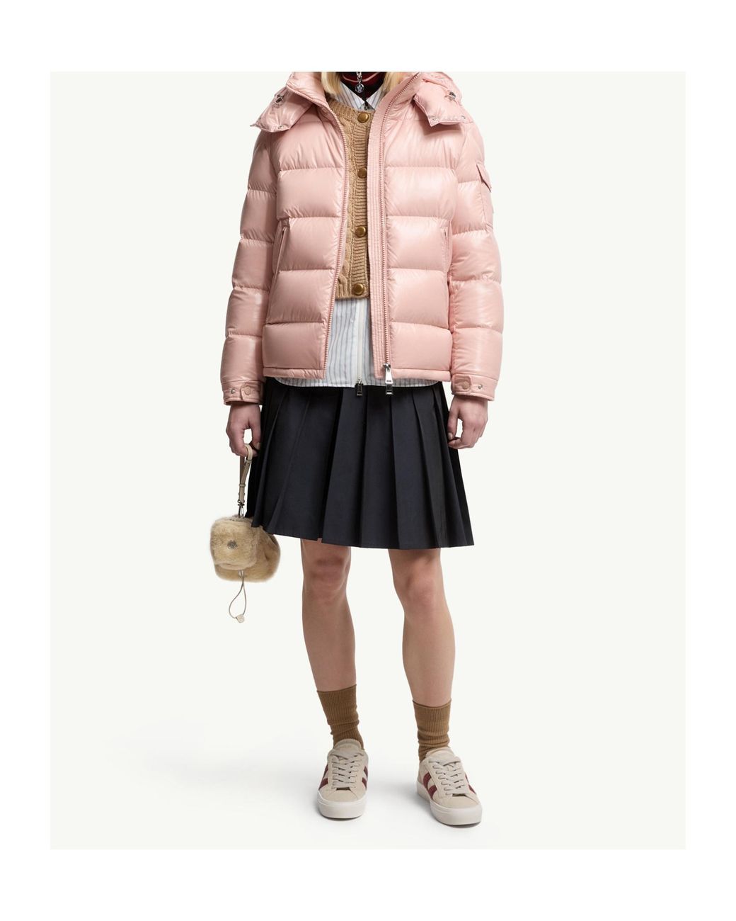 Moncler Pink Maire Zip-Up Padded Jacket