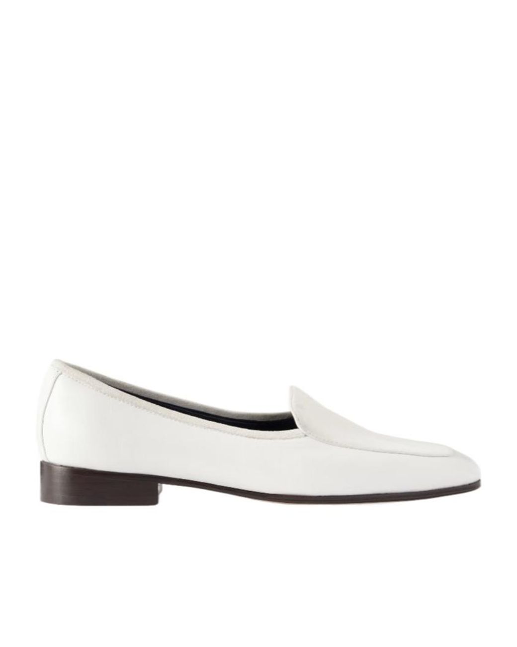The Row White Adam Loafers