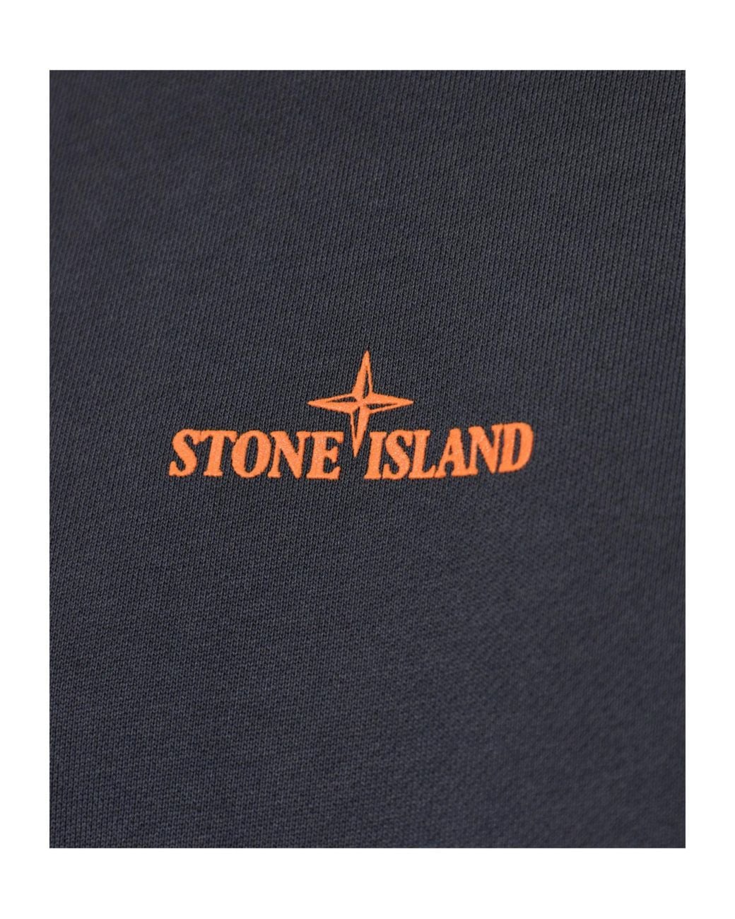 Stone Island Blue Logo Print Sweatshirt for men