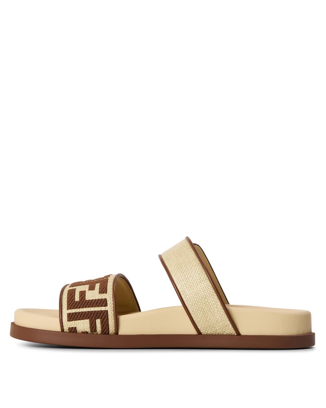 Fendi Metallic Flat Sandals