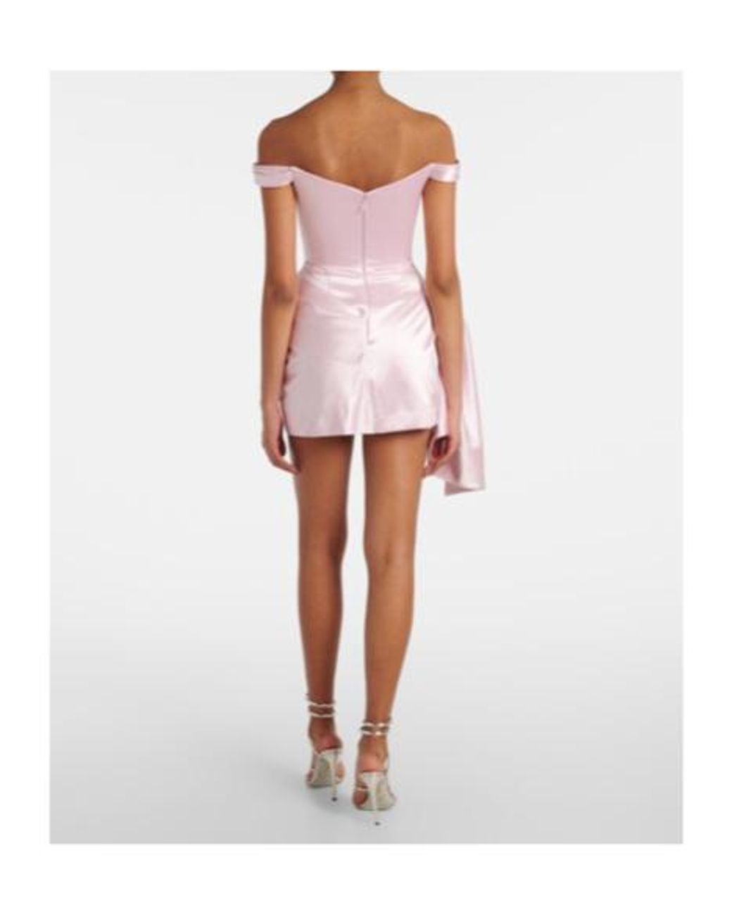 Alex Perry Pink Draped Duchess Satin Minidress