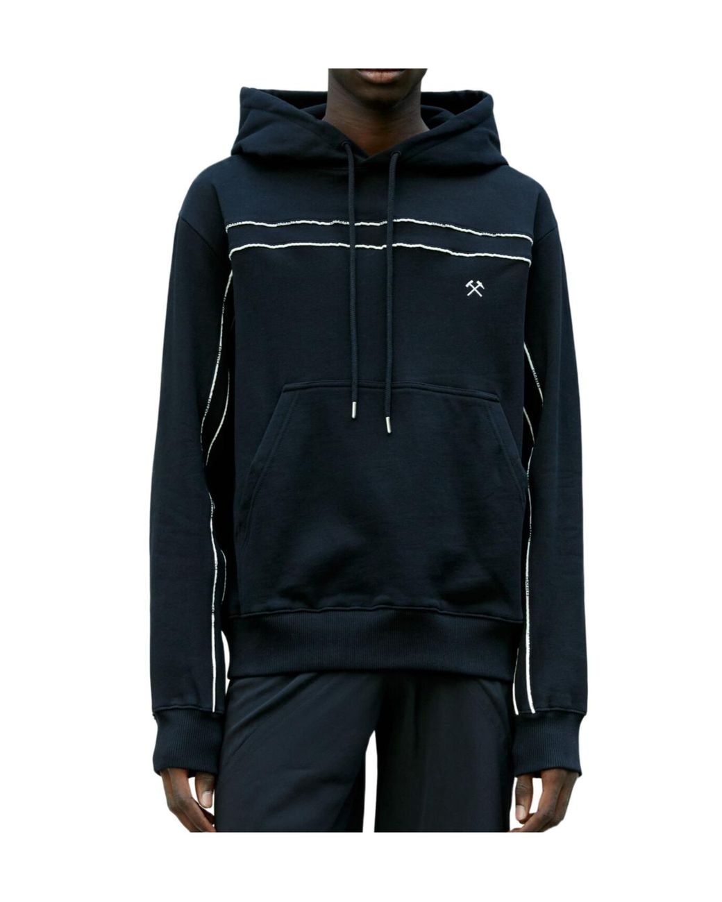 GmbH Blue Piping Hooded Sweatshirt for men