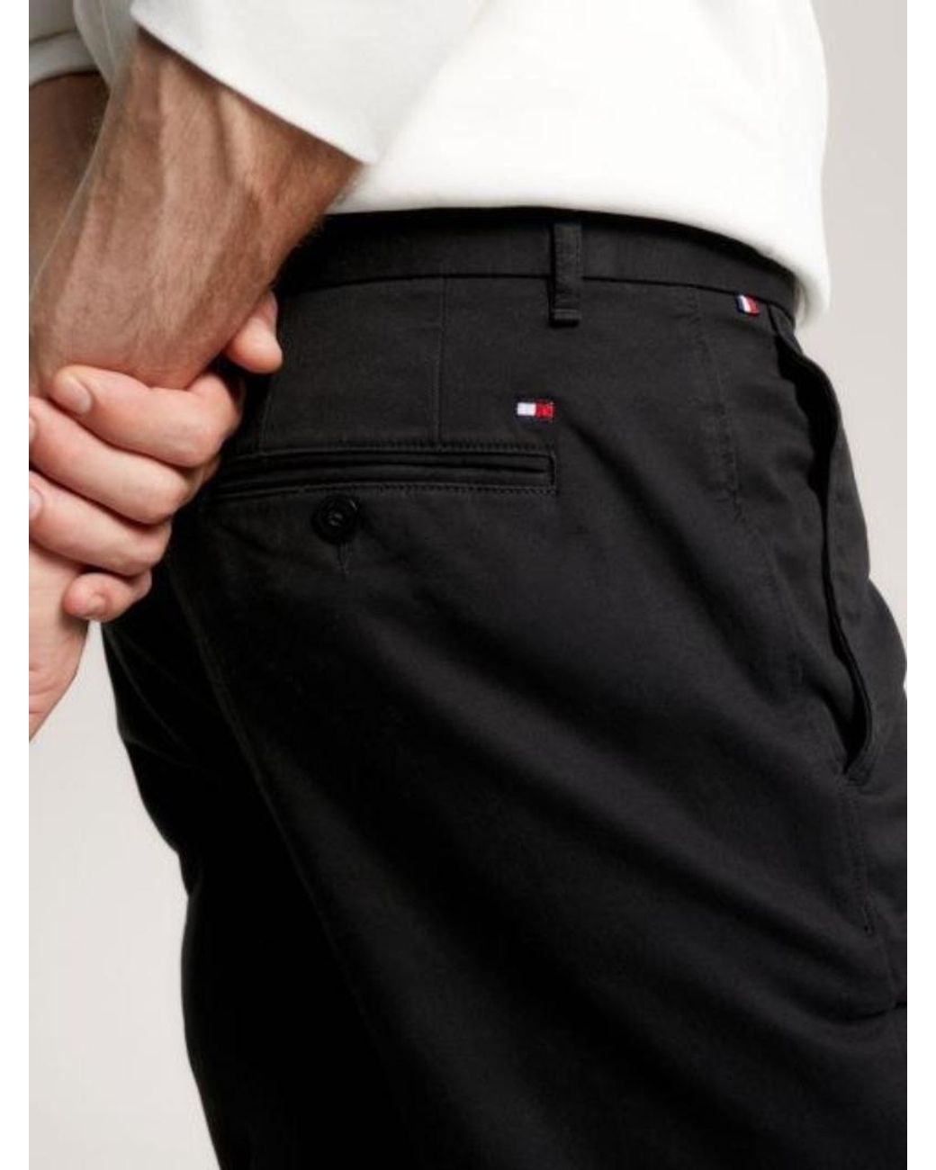 Tommy Hilfiger Black Denton Trousers for men