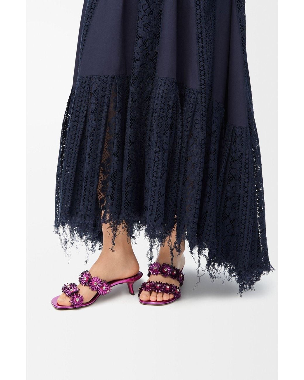 Loewe Purple Petal Flower Sandal