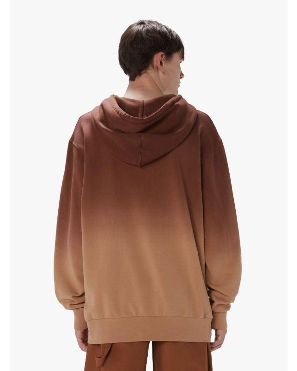 J.W. Anderson Brown Jw Anderson Logo Embroidered Drawstring Hoodie for men
