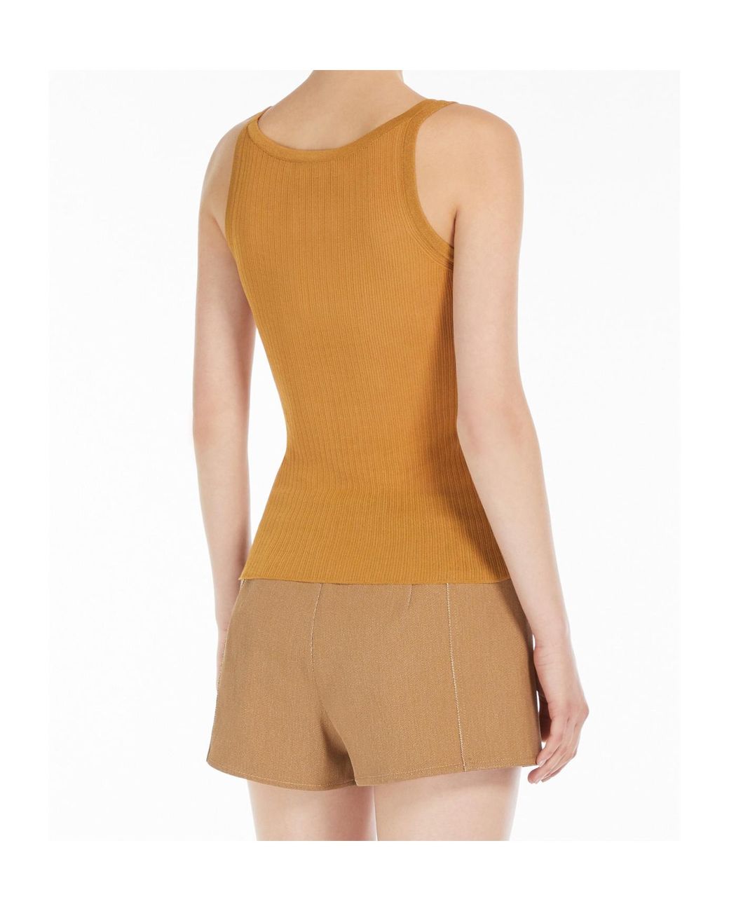 Max Mara Natural Bastia Sleeveless Ribbed Top