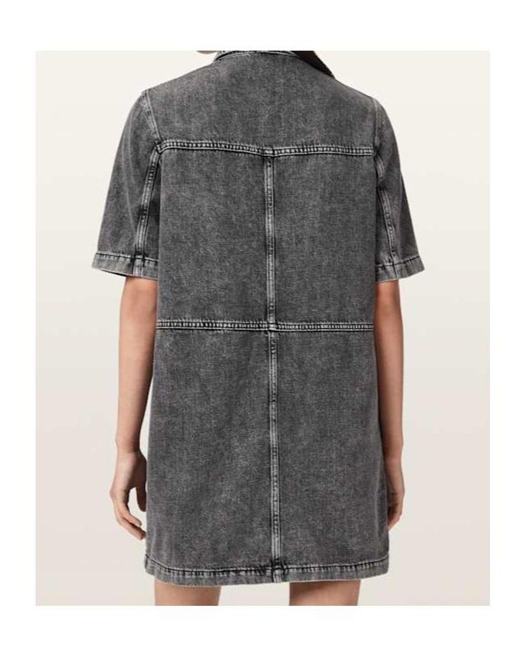 AllSaints Black Rock Denim Dress