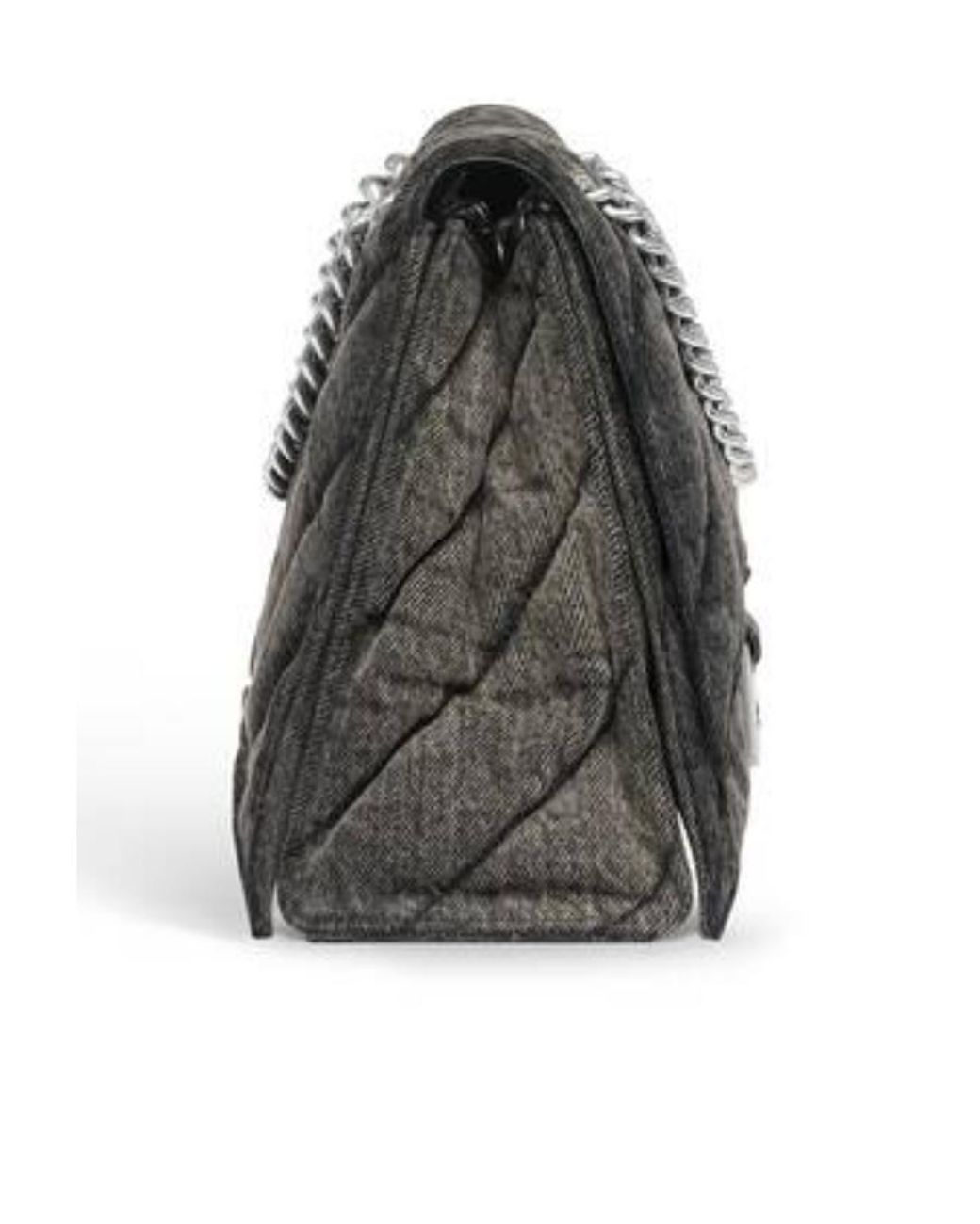 Balenciaga Black Crush Medium Quilted Shoulder Bag