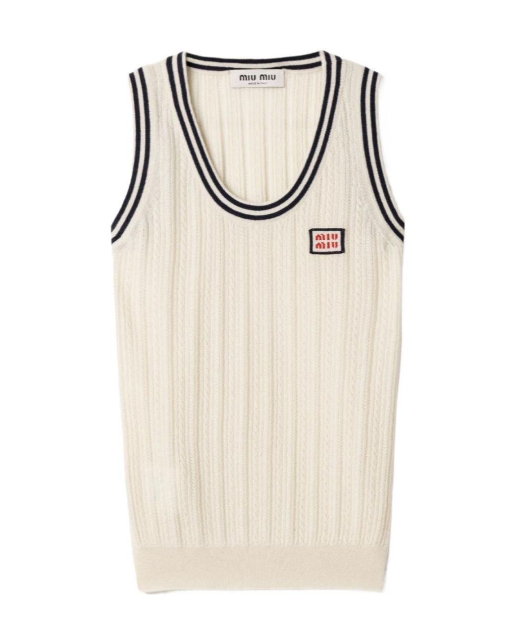 Miu Miu Natural Cashmere Top