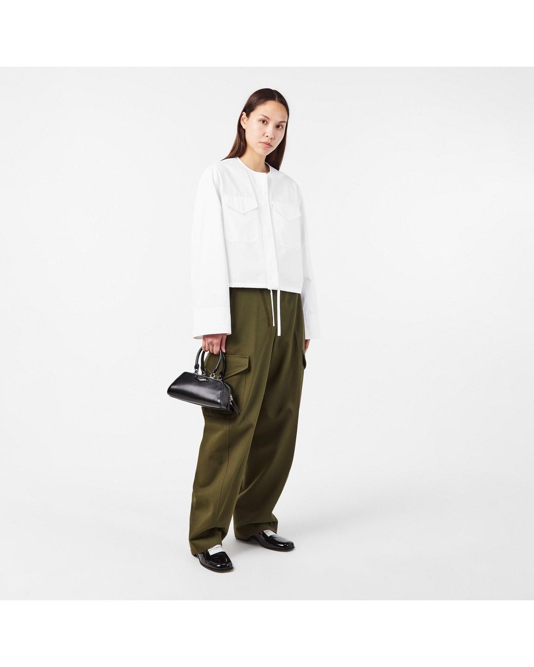 Givenchy White Cropped Shirt