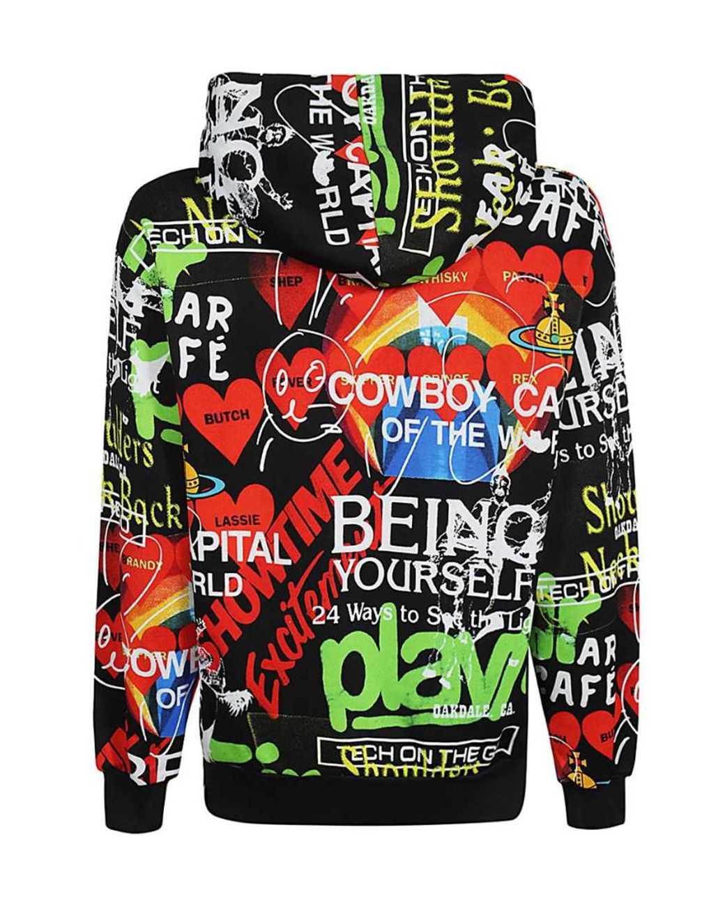Vivienne Westwood Green All-Over Print Hoodie for men