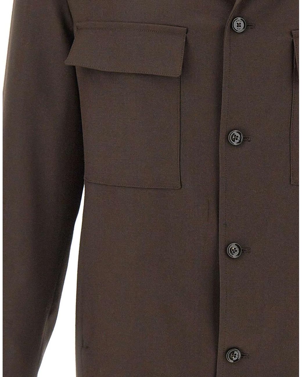 Briglia 1949 Brown John Shirt Collar Jacket for men