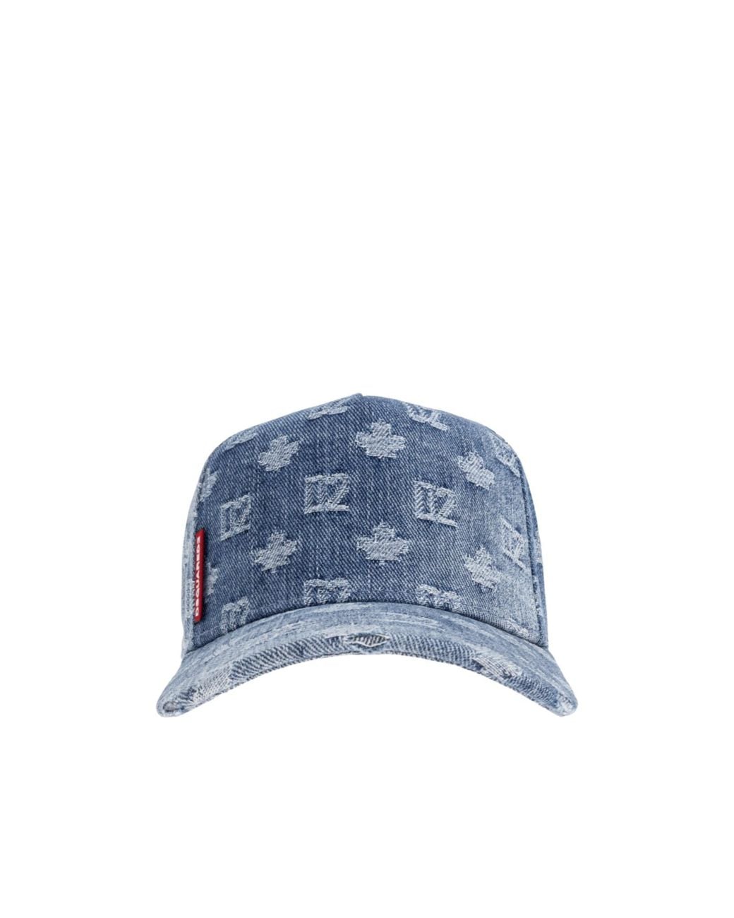 DSquared² Blue D2 Monogram Baseball Cap for men