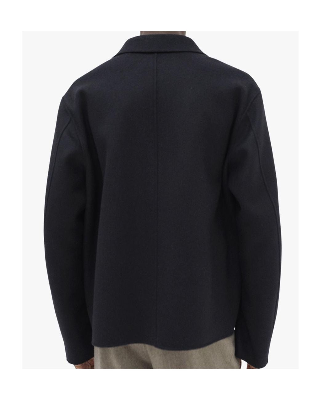 Auralee Black Single-Breasted Long-Sleeve Casual Jacket for men