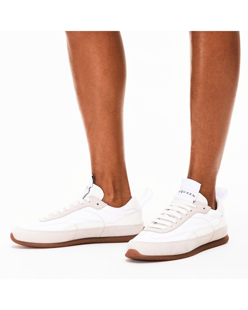 McQueen White Lightweight Low-Top Casual Shoes