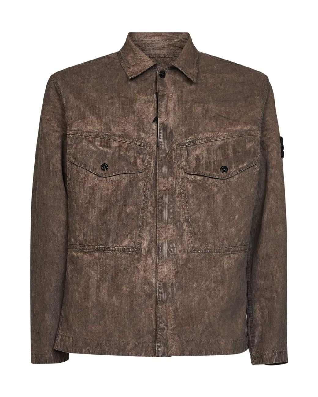 Stone Island Brown Long Sleeved Shirt for men