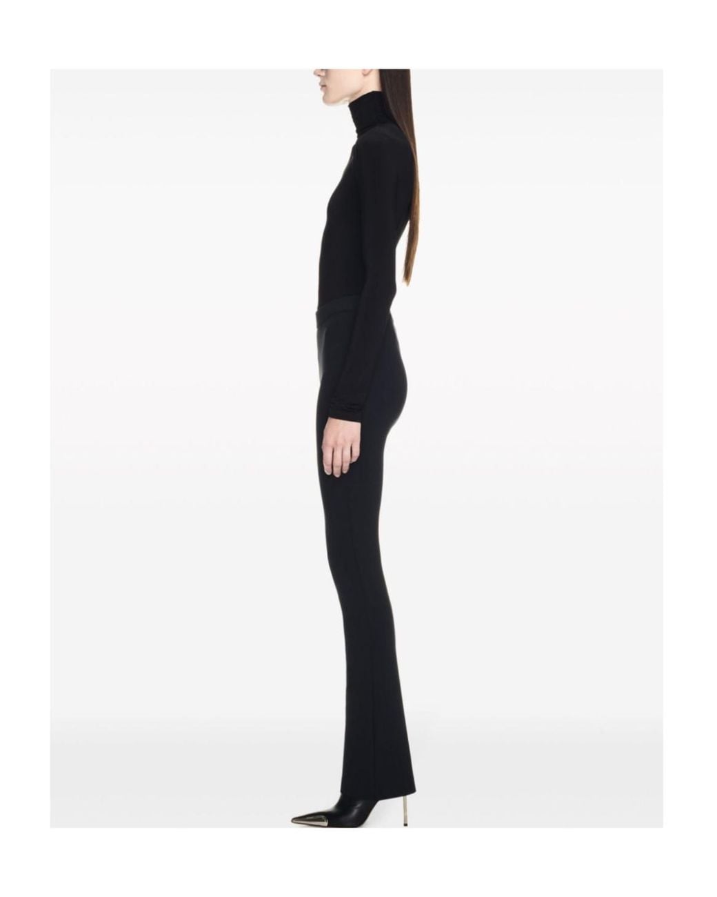 Off-White c/o Virgil Abloh Black Logo Printed Flared Leggings