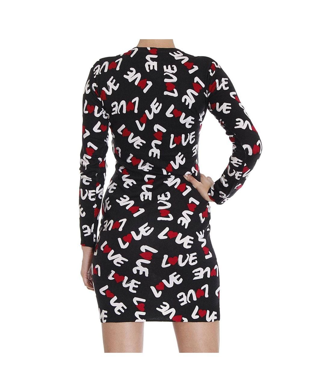 Moschino Black Printed Dress