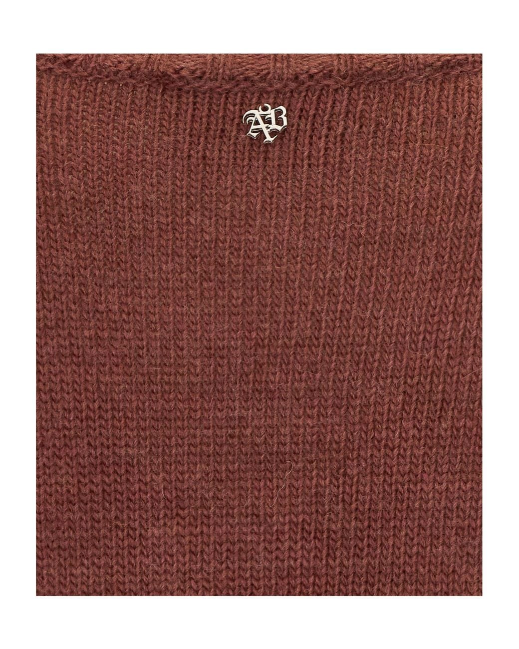 Aniye By Brown Tina Distressed V-Neck Knitted Sweater