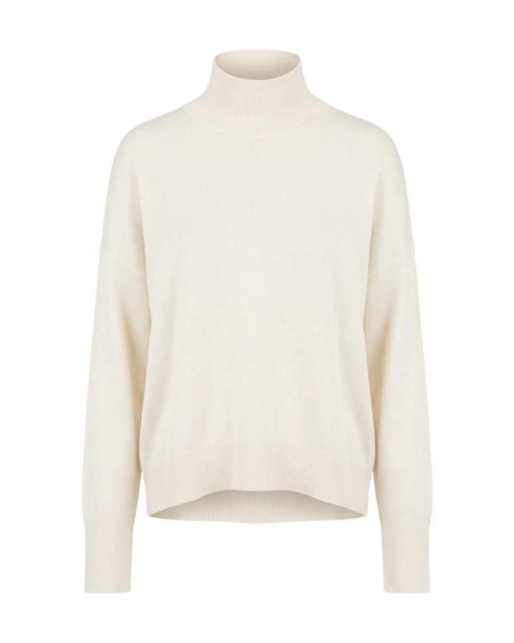Patrizia Pepe White Long-Sleeve Turtleneck Sweater