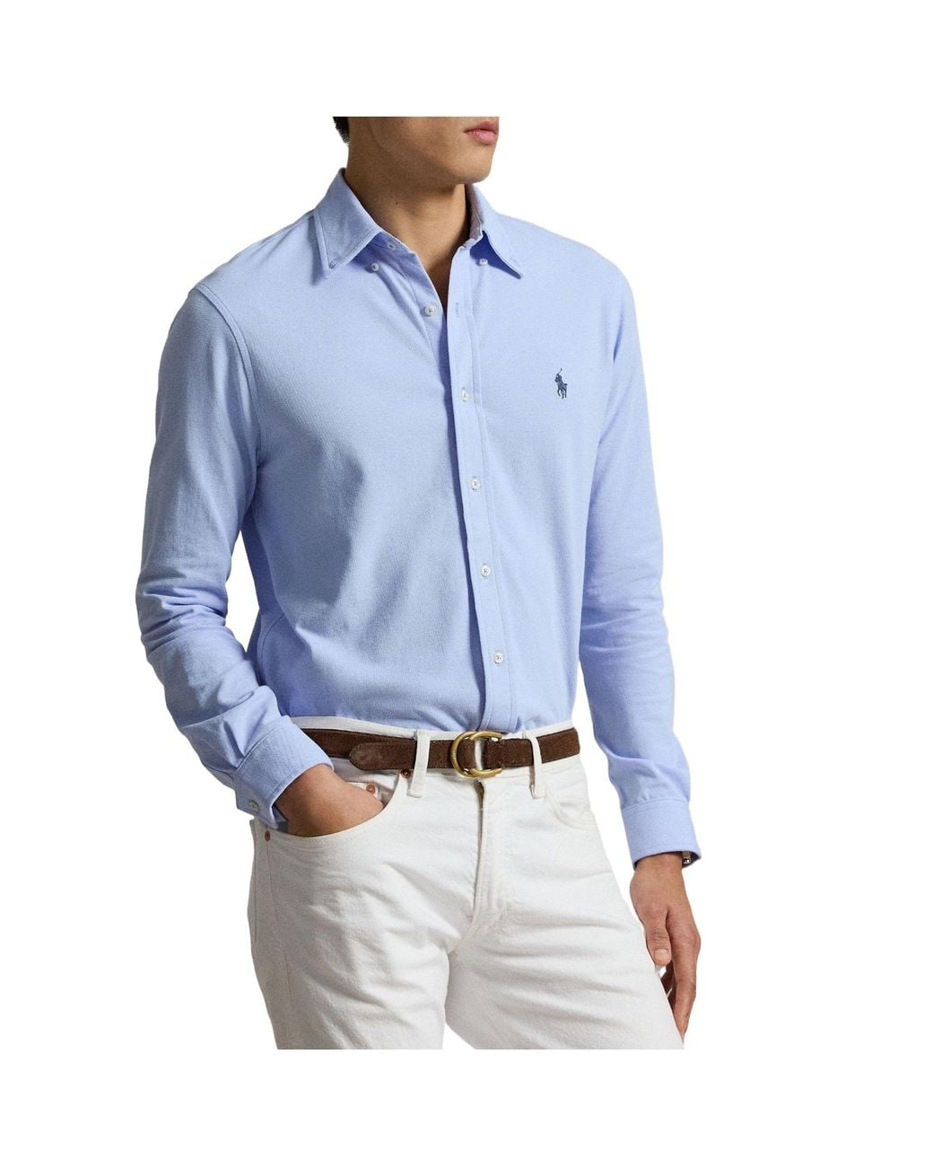Polo Ralph Lauren Blue Slimfit Longsleeve Shirt for men