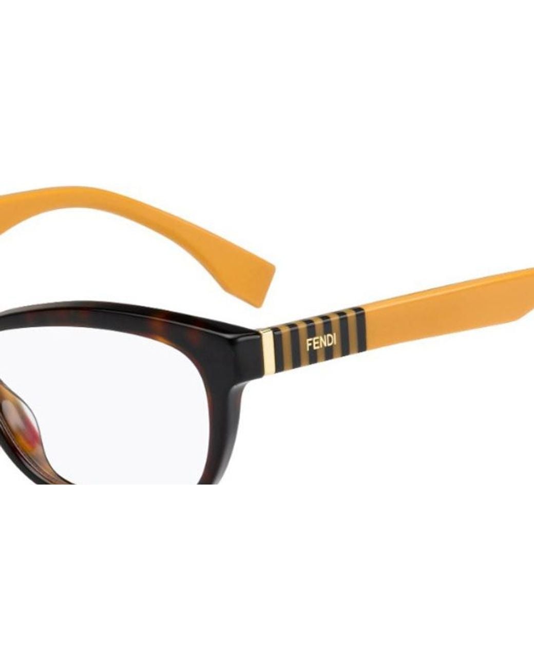 Fendi White Logo Details Flat Mirror
