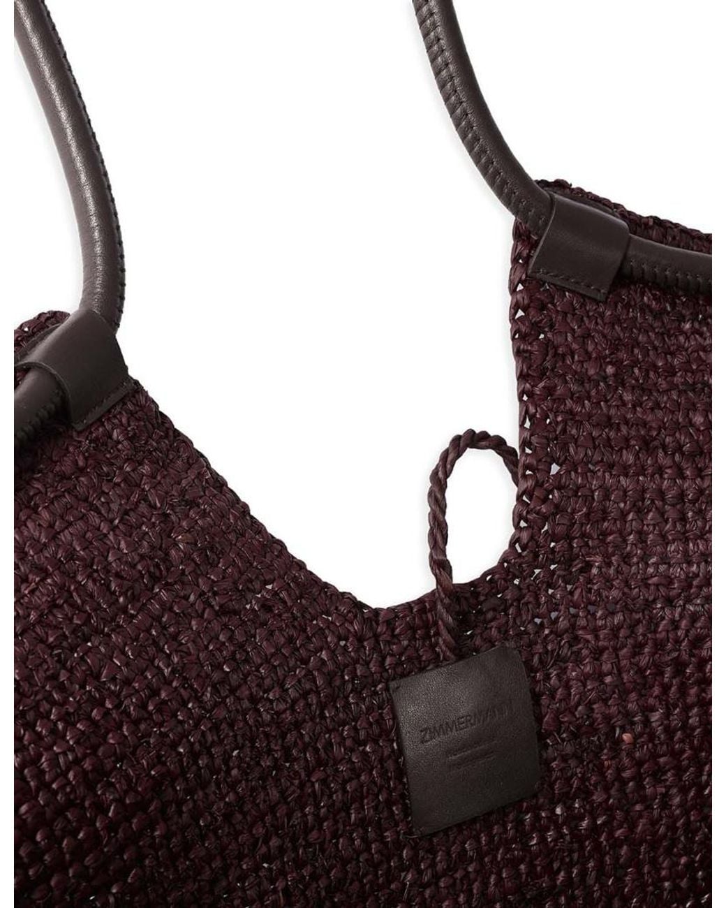 Zimmermann Brown Goldentime Medium Ruffle Tote