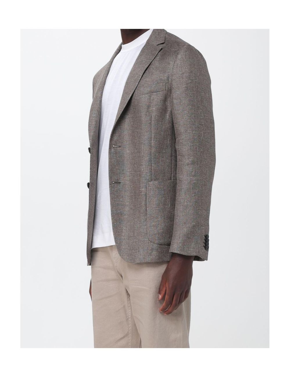 Zegna Gray Single-Breasted Blazer for men