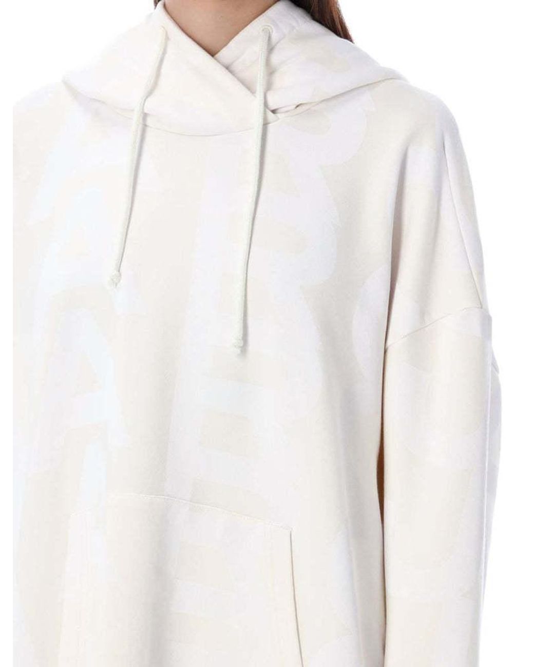 Marc Jacobs White The Monogram Drawstring Hoodie