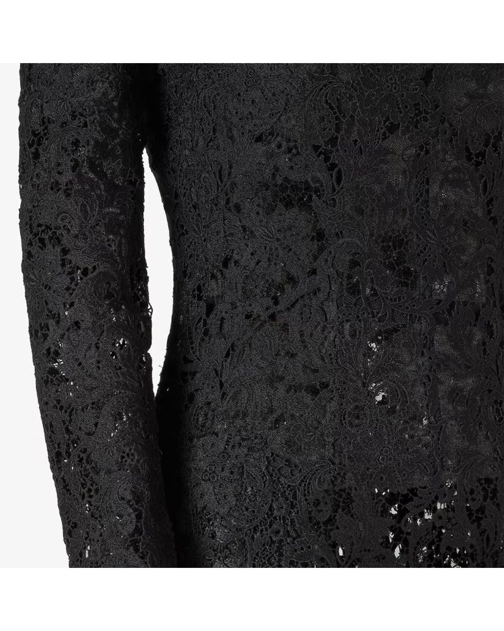 Fendi Black Off-Shoulder Bustier Laced Midi Dress