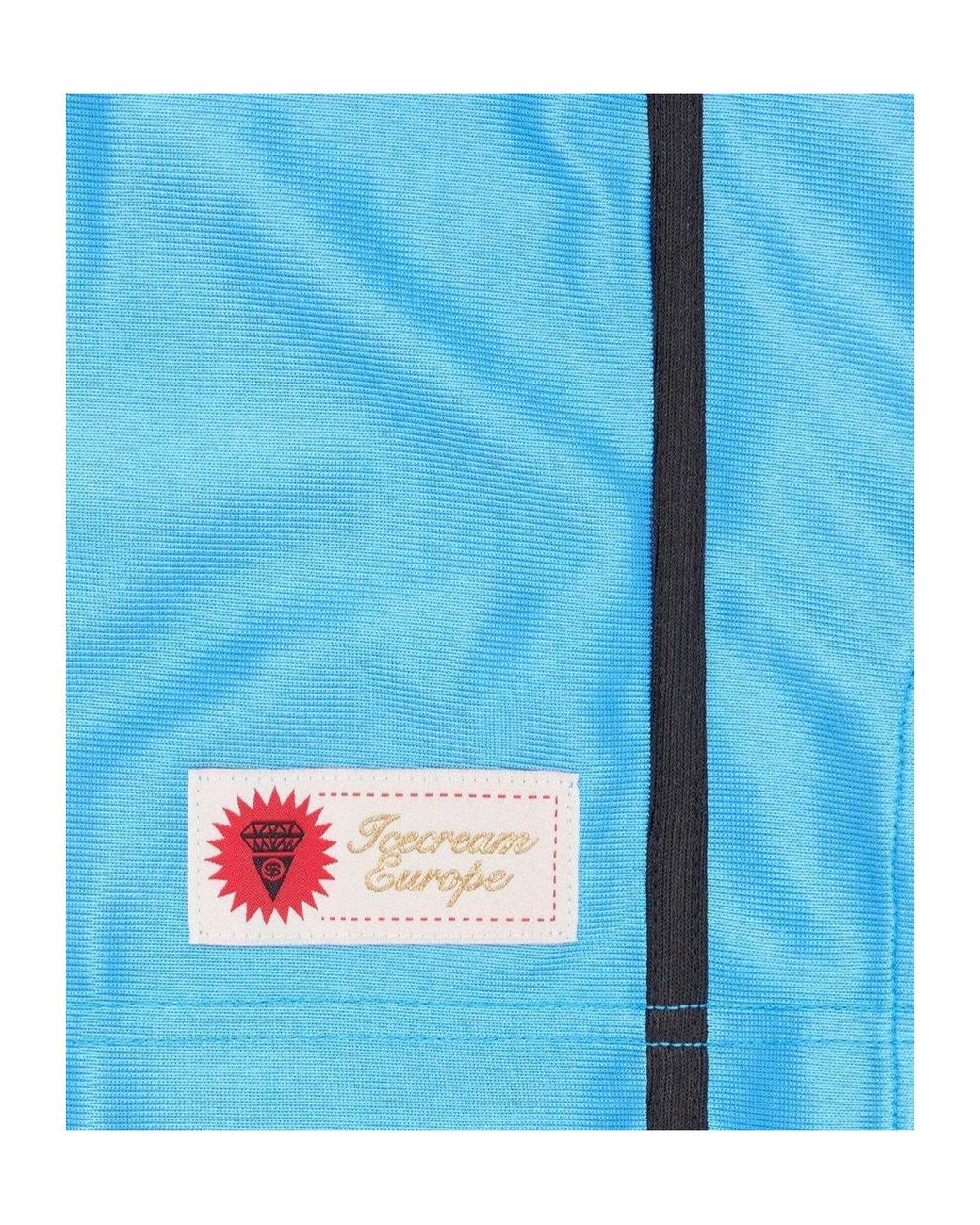 ICECREAM Blue V-Neck Short-Sleeved T-Shirt for men
