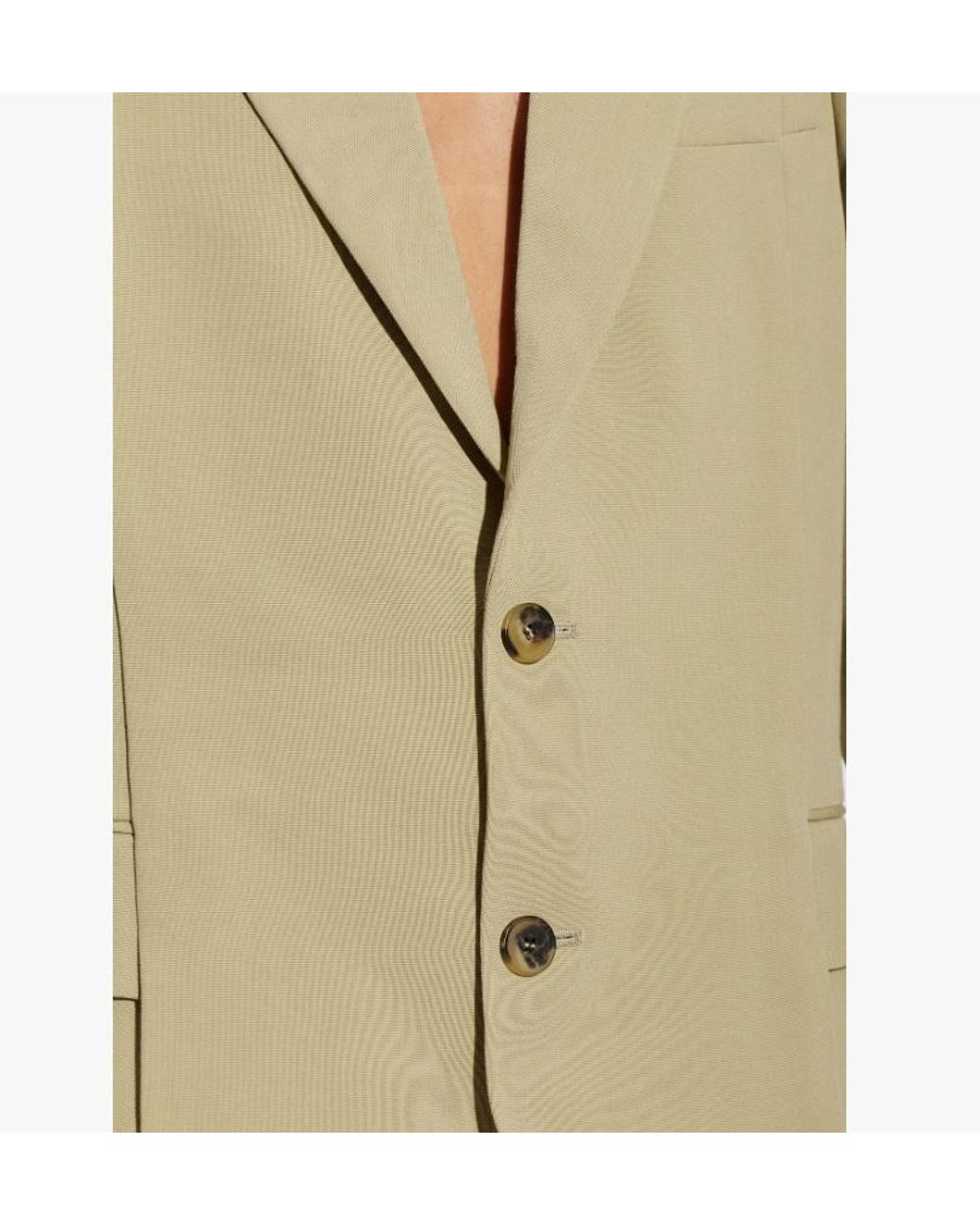 Victoria Beckham Natural Double Vent Single-Breasted Blazer