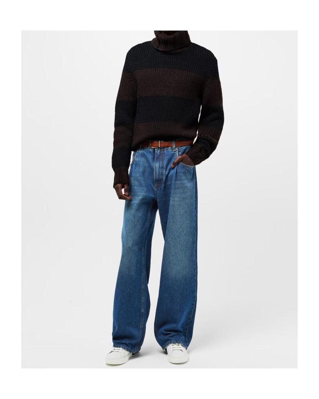 Dolce & Gabbana Blue Relaxed Straight Leg Jeans for men
